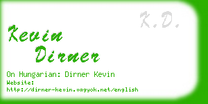 kevin dirner business card